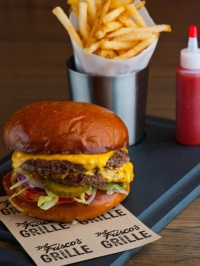 Del_Frisco_Grille_March_2013_hamburger_burger_cheeseburger_french_fries